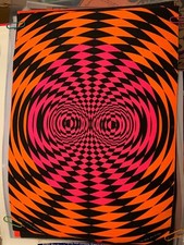 Listing image for OP EYES VINTAGE 1969 BLACKLIGHT HEADSHOP THIRD EYE POSTER By PAT FINNEY #500