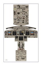 Listing image for Huge Boeing 737 - 800 Flight Deck Cockpit Poster 30x50 Study Poster Free Ship!