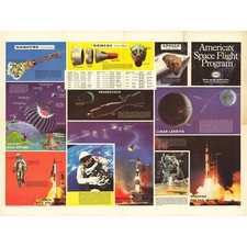 Listing image for Space NASA America Flight Program 1969 Chart Huge Wall Art Poster Print