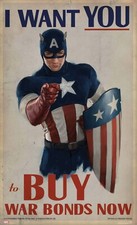 Listing image for 2011 Captain America The First Avenger Movie Poster 11X17 Chris Evans Marvel 🍿